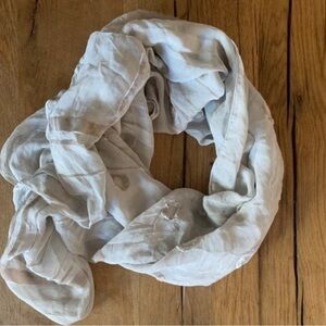 French silk & velvet scarf